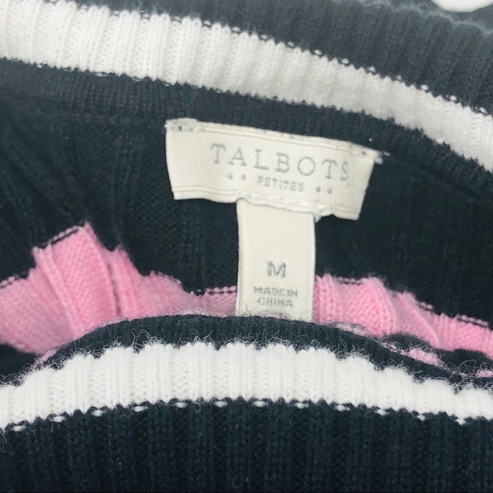 NEW TALBOTS Lucia Striped Long Sleeved Turtleneck - Picture 5 of 6